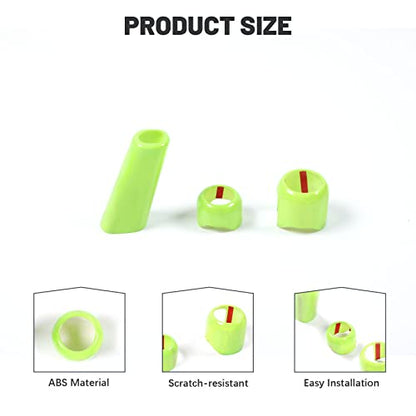 for Wrangler JL Handbrake Cover Green, Gear Shift Knob Cover for Jeep Wrangler JL JLU Gladiator JT 2018 Up Green Interior Accessories 3pcs