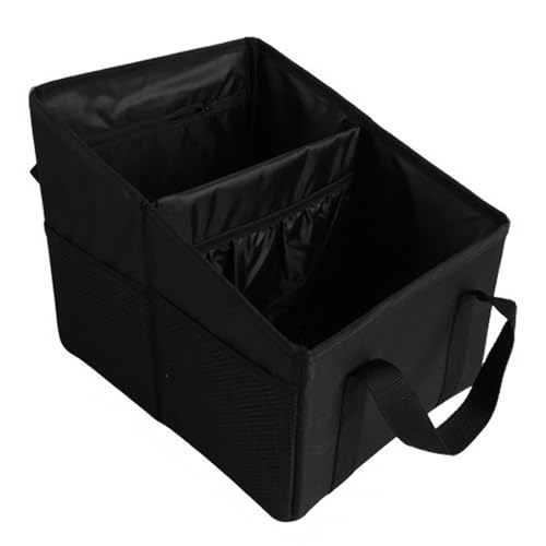 Trunk Organizer - Car Seat Organizer Front or Backseat Organizer for Travel, 16L Waterproof Foldable Car Organizer for SUV & Sedan, 1680D Oxford Polyester (black)