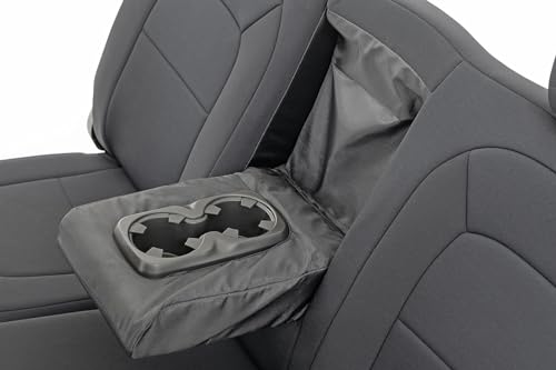 Rough Country Neoprene Seat Covers for Chevy Colorado & GMC Canyon (2015-2022) Front Bucket/Rear Bench - Waterproof & UV Resistant, Foam Padded, Front & Rear Seat Cover Set