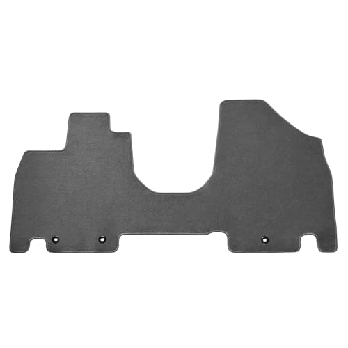 IKON MOTORSPORTS, Floor Mats Compatible with 2011-2017 Honda Odyssey, Gray/Grey Nylon Carpet Front & Rear 3PC Set, 2012 2013 2014 2015 2016