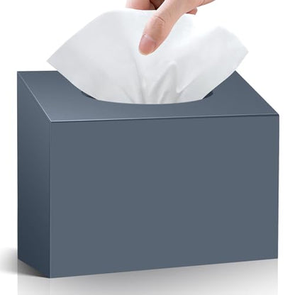 Acrylic Hand Towel Box Cover Compatible with Kleenex Disposable Hand Towels Wall-Mounted Paper Towel Dispenser Suitable for Tabletop, Bathroom, Car, and Office Use Valentine's Day Gifts (Grey) - color: Grey