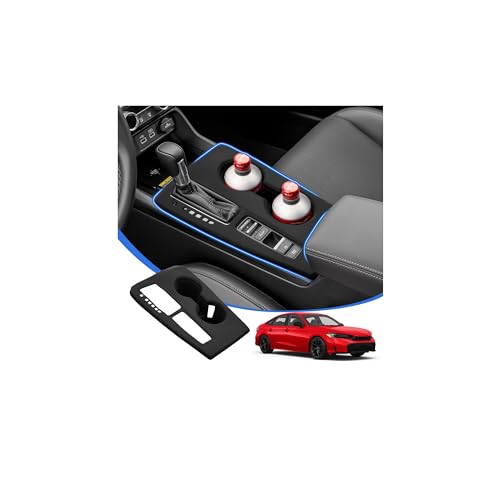 Karltys Center Console Gear Shift Panel Trim Cover, Silicone Gear Shifter Cover for Honda Civic 2022-2026 Auto Transmission, Center Console Cover Cup Holder Insert(No for Manual Transmission/Hybrid)