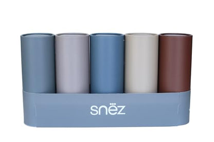 Cylinder Car Facial Tissue Holder, 5 Pack, 50 Tissues Per Cylinder, with Easy Open Lid, 3-Ply Tissues for Your car, Home and Office. Geometric Patterns (Matte Palette) - color: Matte Palette