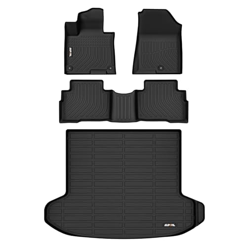 AIPOIL® Floor Mats & Cargo Liner Set for 2023 2024 2025 Kia Sportage Hybrid (Not for PHEV) All Weather Protection TPE Anti-Slip Automotive Full Set Custom Car Mats Accessories - Black - style: 13) For Sportage Hybrid 2023-2025 Full Set