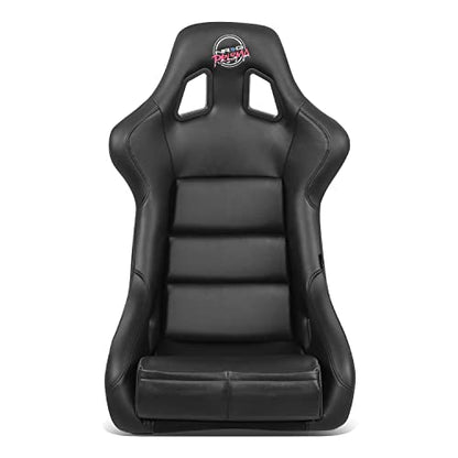 NRG Innovations FRP-302BK-V Bucket Racing Seat Double Layer FRP Black Vinyl Wrapped Mixed-density Foam 5 Point Harness Compatibility - color: Black