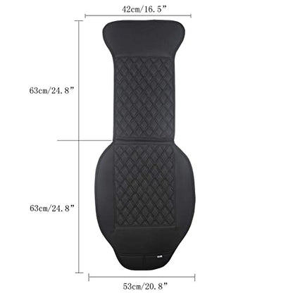 Black Panther Car Seat Cover, Luxury Car Protector, Universal Anti-Slip Driver Seat Cover with Partial Backrest Coverage (Middle Part Only) (1 Piece, Black) - color: 1Piece-Black