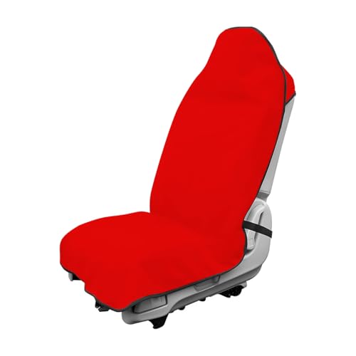 DXNQ Waterproof Car Towel Seat Cover, Sweating Non-Slip Premium Towel Carseat Cover Protector, Universal Soft Machine Washable Car Truck SUV Front Seat Cover for Gym Workout Beach Hiking (Red) - color: Red, 1pc, Front