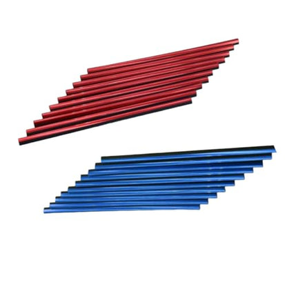 20PCS Car Vent Trim Strips, Red & Blue Chrome PVC | Air Vent Outlet Cover Decor, Universal AC Vent Decoration, DIY Accessories, Easy Install