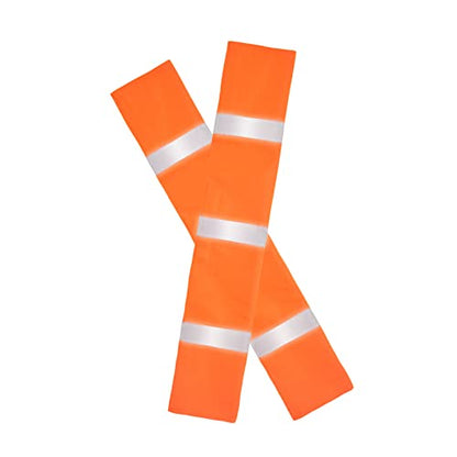 2 Packs Orange Seat Belt Cover High Visibility Safety Seat Belt Cover Reflective Seat Belt Covers for Cars Trucks Seat Belt Compliance 17.7” x 2.7”