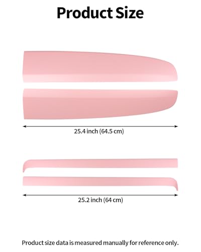 Dashbooard Cover 4pcs ABS Dashboard Panel Trim Cover Compatible with Tesla Model Y Juniper 2025 2026 (Matte Pink)