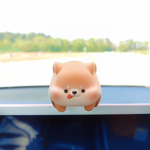 Cute Furry Animal Rear View Mirror Accessories, Car Dashboard Ornament Center Screen Decoration Rearview Mirror Charm, Car Accessories Interior Decor for Women/Men - style: Puppy
