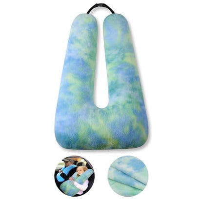 Travel Pillow Car Pillow Kid Car Sleeping The Sleeping Aid for Adults and Kids on Road Trips Kids Travel Pillow Colorful Green - color: B-colorful Green