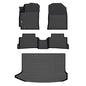 All Weather Car Floor Mats & Cargo Liner Set for Hyundai Kona 2018-2023/ Kona N 2022-2023 (No Electric Models) Custom Fit Accessories - Black - style: 4) For Kona 2018-2023 Set
