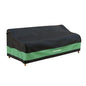 Waterproof Outdoor Sofa Cover, 2-Seater Heavy Duty Patio Loveseat Covers, 62" W x 38" D x 35" H, All-Weather Protective Furniture Cover Black & Green