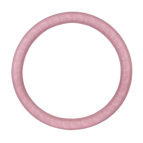 Sanrio Hello Kitty Pink Car Steering Wheel Cover, Universal Fit Cute Car Accessories for Women Stylish Decor Gifts Hello Kitty Accessories - Fits Standard Wheels 14.5"-15" - style: Hello Kitty Pink