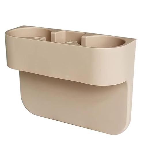 Car Cup Holder Cup Holder for Car Seat Cup Holder for Car Multifunctional Portable Console Side Pocket Car Seat Gap Filler Organizer Vehicle Seat Cup Cell Phone Drink Holder Storage Box (Beige) - color: Beige