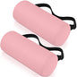 2 Pcs Lumbar Roll Support Pillow Low Back Lumbar Support Office Seat Cushion with Adjustable Strap and Washable Cover for Travel Gaming Chair Car Seat Pain Relief(Pink) - color: Pink