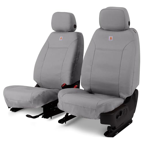 Covercraft Carhartt SeatSaver Custom Seat Covers | Fits 2023-2025 Honda Pilot | 1st Row Bucket Seats, Duck Weave Gravel