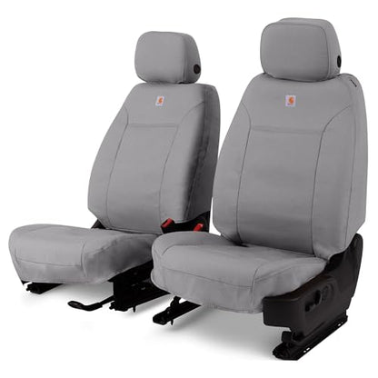 Covercraft Carhartt SeatSaver Custom Seat Covers | Fits 2023-2025 Honda Pilot | 1st Row Bucket Seats, Duck Weave Gravel
