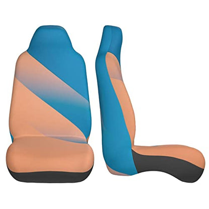 Custom Car Seat Covers for Front Seats Add Your Image Text Logo Personalized Seat Protector Case Customize Elastic Universal Auto Interior Cover Fit Most Car (2 Car Seat Cover) - style: 2 Car Seat Cover