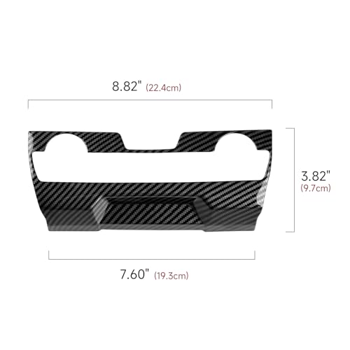 Air Condiitioning Center Console Panel Decals for 2016-2021 Honda Civic 10th Gen Accessories ABS Carbon Fiber Stickers, NOT for The CAR with Warmer Buttons - color: Air Condiitioning Panel