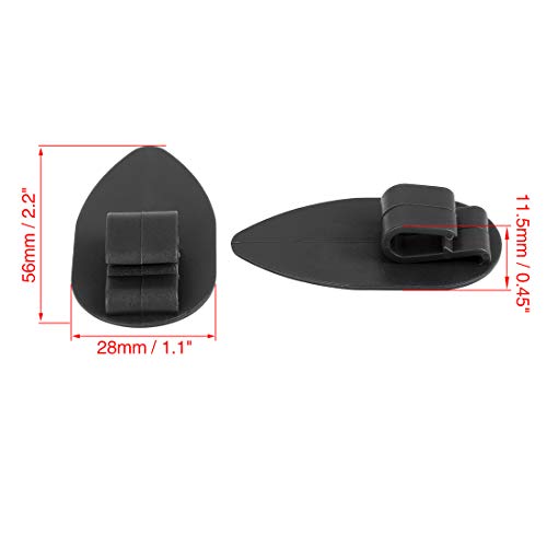 X AUTOHAUX Universal Car Floor Mat Clips Fixing Grips Anti Slip Buckle Black 28x56mm 10 pcs