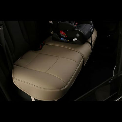 EDEALYN® 1 Pack Scalable (124-140cm) Back Seat Cover Car Seat Cover Seat Protector Rear Seat Bottom Cover Fits 90% of car - for Seat Bottom Only (Tan - Rear seat) - color: Beige - Rear seat