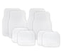 ZONETECH All Weather Full Rubber Clear Car Interior Floor Mats – 4-Piece Set Clear Heavy Duty Car Interior Floor Mats (2 Pack) - size: 2 PACK