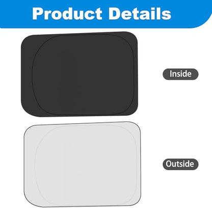 Side Window Sun Shade for 2017-2022 Fo-rd F250 F350 Super Duty, Super Crew Cab 4Door Pickup, Foldable Window Sunshade Sun Visor Protector, Side Window Shades Blocks UV Rays Heat, Pack of 4 - size: Silver & Black-Fit 2017-2022 Ford F250 F350