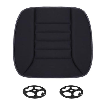 Car Seat Cushion Pad, Memory Foam Automotive Butt Cushion with Non-Slip Silicone Bottom, Breathable Driver Seat Protector for Vehicle, Home and Office Chairs (Black) - color: Black