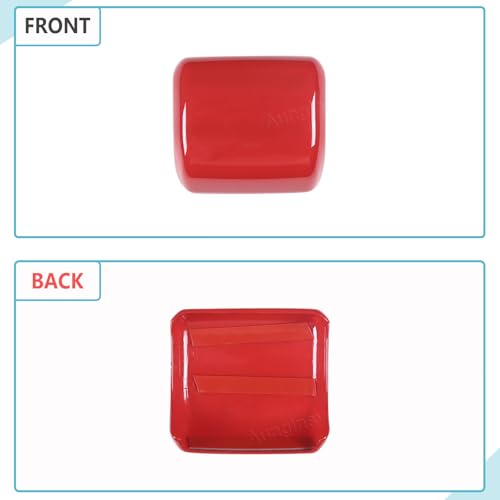 Aunginsy Car Gear Shifter Hand Brake Trim Cover Compatible with Toyota Tacoma 2026 2025 2024 & 4Runner 2026 2025, Automatic Center Console Gear Shift Head Knob Scratch Protector Cover ABS Accessories - color: Red(A)