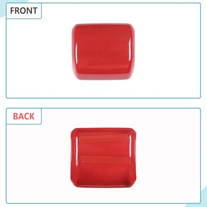 Aunginsy Car Gear Shifter Hand Brake Trim Cover Compatible with Toyota Tacoma 2026 2025 2024 & 4Runner 2026 2025, Automatic Center Console Gear Shift Head Knob Scratch Protector Cover ABS Accessories - color: Red(A)