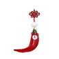 Garneck Car Rear View Mirror Charm Hanging Beads Lotus Pendant Chinese Knot Tassel Car Interior Decoration Home Ornament