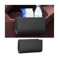 Car Seat Side Storage Pocket, Leather Hanging Foldable Multifunctional Vehicle Front Door Back Organizer Box, Waterproof Auto Interior Organizing Container, Universal fit(Black)