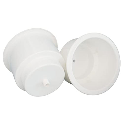 Yuanhe White Plastic Cup Drink Holder Insert with Drain for Boat Car Marine Rv, 4PCS - size: 4PCS