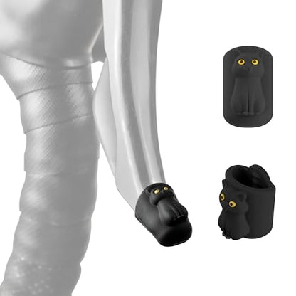 Bone Brake Lever Cover (2 Packs), Bike Brake Lever Protector, Scratch-Resistant & Waterproof Silicone Sleeve Cap, Cute Bicycle Shifter Handle Cover for Kids & Adults - style: Miao Cat