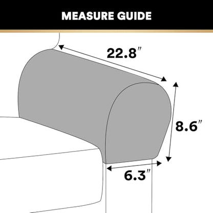 2 Pack Thick Velvet Stretch Armrest Covers for Chairs and Sofas Armchair Covers for Arms Couch Arm Covers Armrest Covers for Sofa Non Slip, Caramel - color: Caramel