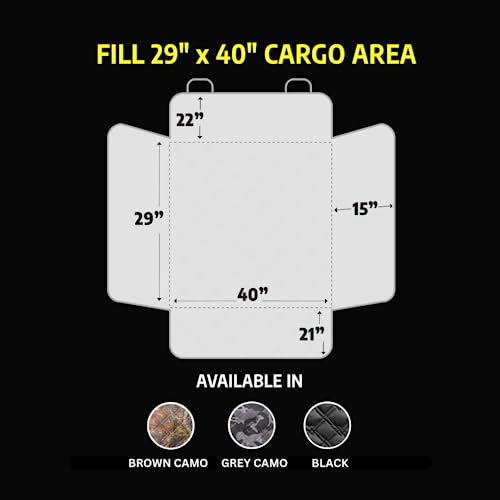 Premium SUV Cargo Liner for Dogs, Waterproof Pet Cargo Cover with Bumper Flap Protector, Durable Non-Slip, Universal Fit for SUVs, Sedans & Vans (74"" L x 41"" W) Brown - color: Brown Camo, size: 74" L x 41" W without Seat Belt
