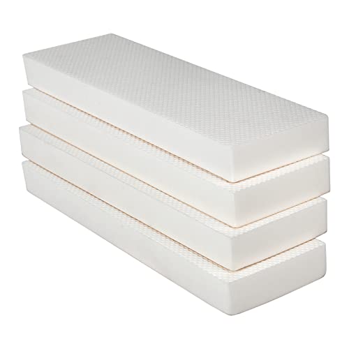 Garage Wall Protector for Car Door – 4 Pack Thick EVA Foam Self-Adhesive Bumper Guard Pad - Anti-Scratch Anti-Collision Protection for Garage, Parking Lot & Warehouse, 12"×3.9"×1.2", White - color: White-4pcs