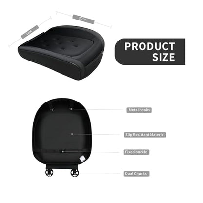 KAYI Car Seat Cover, Memory Foam Car Seat Cushion, Non-Slip Bottom Breathable Car Seat Cover, Relieve Tailbone Pain, Car Seat Protector, Suitable for 95% of Vehicles (Black) - color: Black