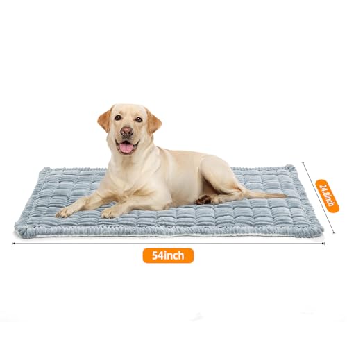 Dog Car Seat Cover for Back Seat, 54"x24.8" Non-Slip Pet Bed Mat, Washable Flannel Travel Mat for SUV & Trucks, Scratch & Spill Proof - color: Grey