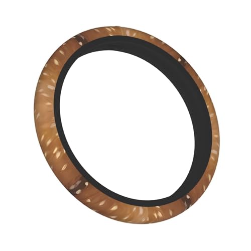 Animal hair pattern Steering Wheel Cover,Warm in Winter and Cool in Summer,15 in Universal Accessory for Diverse Car Fashion Elastic Breathable Silicone Anti-Slip Decor Cover for Men Women - color: Animal Hair Pattern