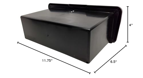 Pactrade Marine Lightweight Black ABS Plastic Lockable Glove Box Storage Compartment with Keys for Boat RV Truck - style: Black, with Keys