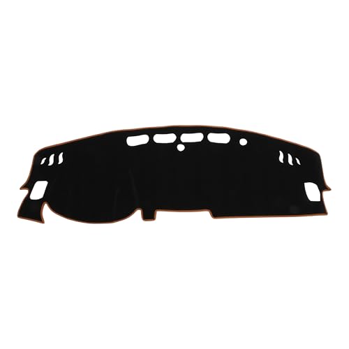 Dash Cover for Nissan Altima 2019-2025 No Hud Dashboard Cover Car Interior Anti-Slip/Anti Dust Polyester Black with Orange Edge 1 Pcs - color: Black with Orange Edge