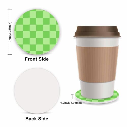 Light Green Steering Wheel Cover for Women,Universal Auto Steering Wheel 14-15 Inch Car Interior Accessories with 2PCS Car Coasters,Suitable for Men and Women - color: Light green