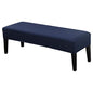 Stretch Dining Bench Cover, Washable Durable Bench Covers Slipcover, Rectangle Bench Seat Covers for Dining Room Living Room Kitchen(Jacquard Midnight Blue)