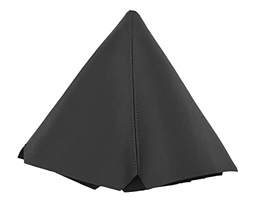Universal Car Shift Knob Boot Dust Cover, Shift Boot Cover, Made of Pu Leather with Black Seams Red Seams and Blue Seams (Black)