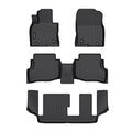 HAFIDI® Floor Mats Fit for 2016-2023 Mazda CX-9 (Only Fit 7 Passenger) All Weather Protection TPE Anti-Slip Automotive Floor Liners, Fits 1st & 2nd & 3rd Row Full Set CX9 Custom Accessories, Black - style: 12) For CX9 7 Seats 2016-2023 Floor Mats