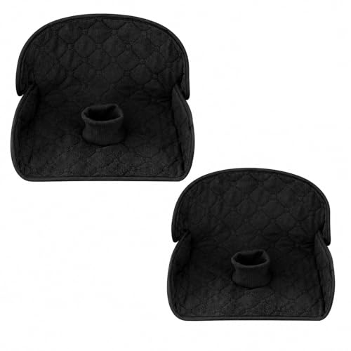 PandaEar 2 Pack Infant Car Seat Protector for Potty Training, Waterproof Piddle Pads Cover Car Seat & Stroller Protector for Babies & Toddlers, Machine Washable, Non-Slip Backing (Black) - color: Black