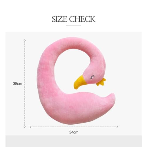 Car Travel Pillow for Kids Car Seat Pillow Cute Cartoon Travel Pillow Cushion Breathable Head and Body Support Pillow for Sleeping Travel Neck Rest Car Seat Pillow Long Journey&Road Trip - color: Pink Swan